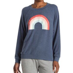 Wildfox Sommers Freedom Rainbow Pullover Crewneck Sweatshirt SMALL